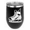Hockey Stainless Wine Tumblers - Black - Single Sided - Front