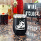 Hockey Stainless Wine Tumblers - Black - Single Sided - In Context