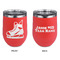 Hockey Stainless Wine Tumblers - Coral - Double Sided - Approval