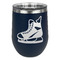 Hockey Stainless Wine Tumblers - Navy - Single Sided - Front