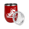 Hockey Stainless Wine Tumblers - Red - Double Sided - Alt View