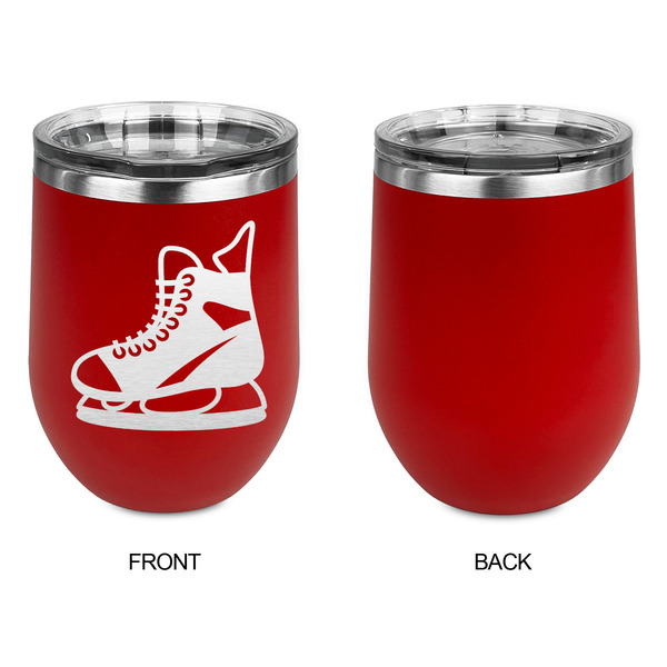 Hockey Stainless Wine Tumblers - Red - Single Sided - Approval