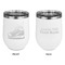 Hockey Stainless Wine Tumblers - White - Double Sided - Approval