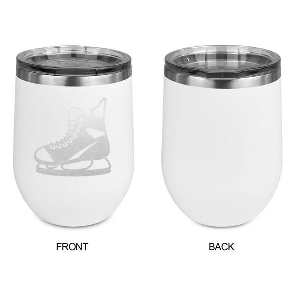 Hockey Stainless Wine Tumblers - White - Single Sided - Approval