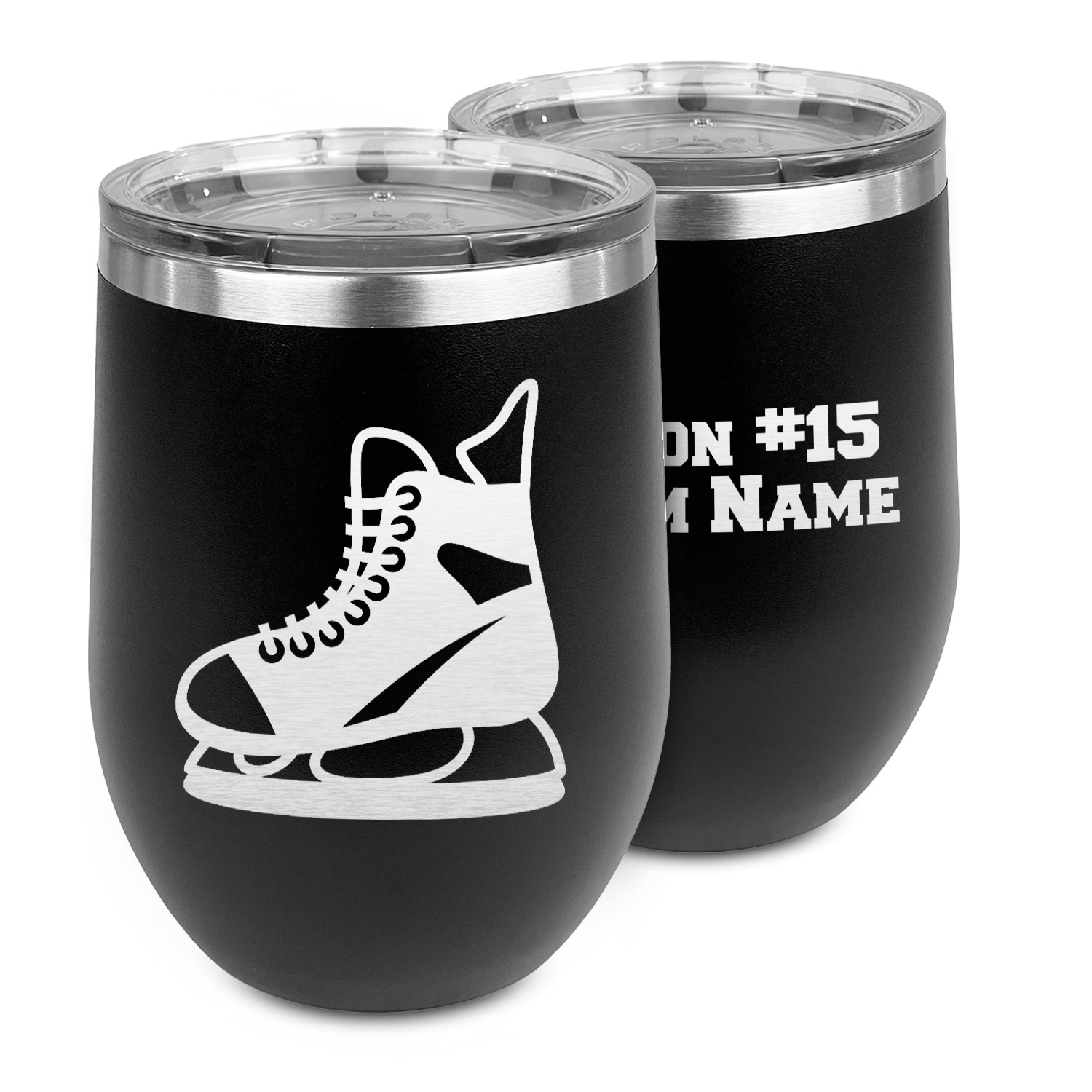 Hockey Stemless Wine Tumbler 5 Color Choices Stainless Steel