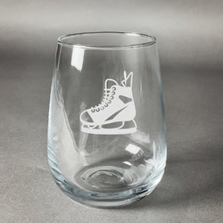 Hockey Stemless Wine Glass - Engraved