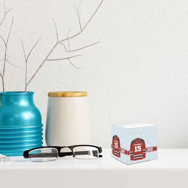 Hockey Sticky Note Cube - LIFESTYLE