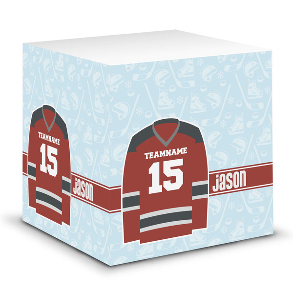 Custom Hockey Sticky Note Cube (Personalized)