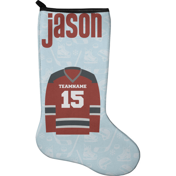 Custom Hockey Holiday Stocking - Neoprene (Personalized)