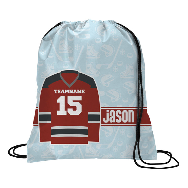 Custom Hockey Drawstring Backpack - Small (Personalized)