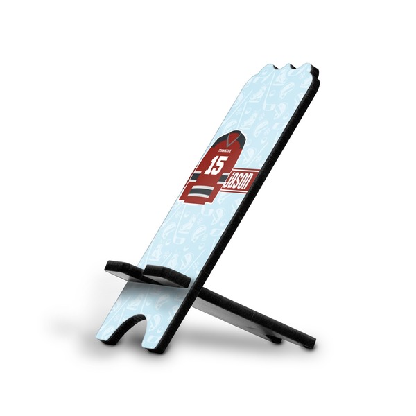 Custom Hockey Stylized Cell Phone Stand - Small w/ Name and Number