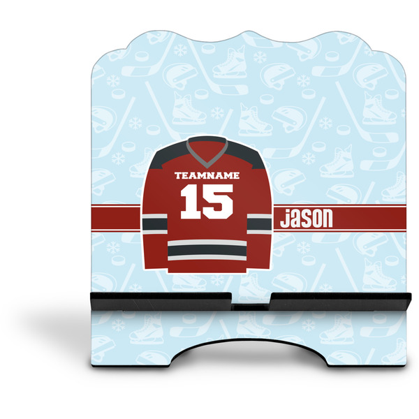 Hockey Stylized Tablet Stand - Front without iPad