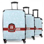 Hockey 3 Piece Luggage Set - 20" Carry On, 24" Medium Checked, 28" Large Checked (Personalized)