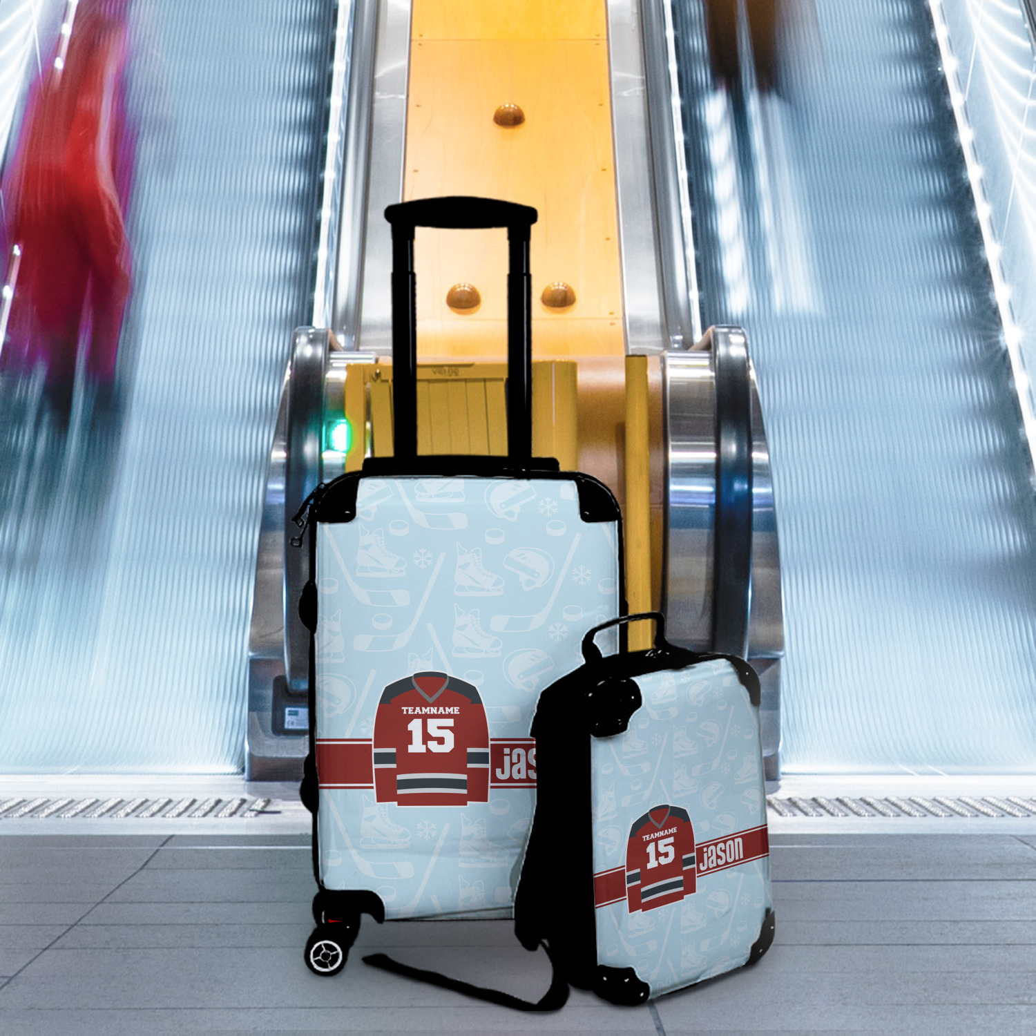 Custom Hockey Kids 2-Piece Luggage Set - Suitcase & Backpack Custom Hockey Kids 2-Piece Luggage Set - Suitcase & Backpack