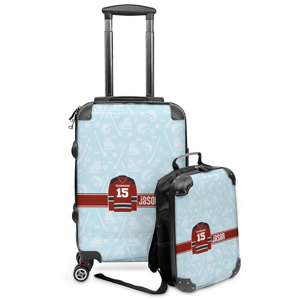Custom Hockey Kids 2-Piece Luggage Set - Suitcase & Backpack (Personalized)