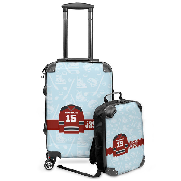 Custom Hockey Kids 2-Piece Luggage Set - Suitcase & Backpack (Personalized)