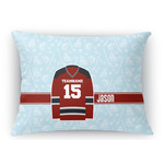 Hockey Rectangular Throw Pillow Case - 12"x18" (Personalized)