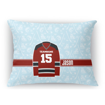 Hockey Rectangular Throw Pillow - 18"x24" (Personalized)