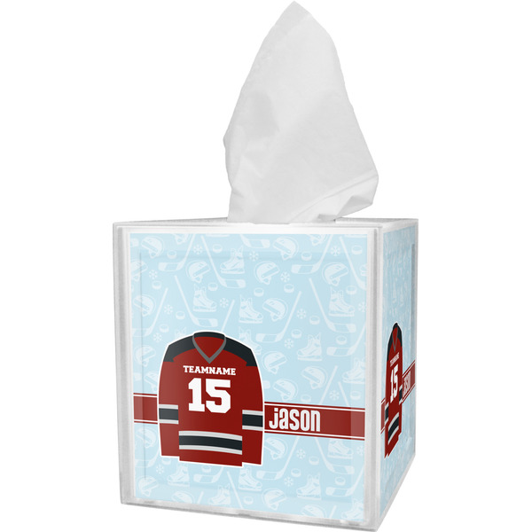 Custom Hockey Tissue Box Cover (Personalized)