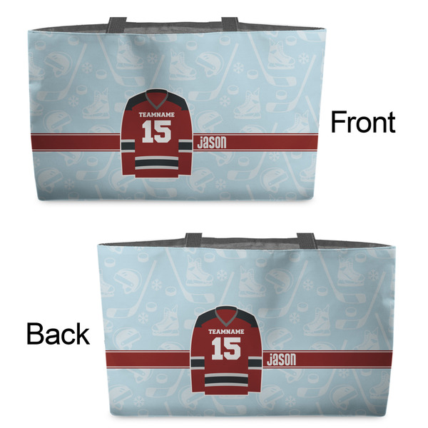 Hockey Tote w/Black Handles - Front & Back Views