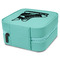 Hockey Travel Jewelry Boxes - Leather - Teal - View from Rear