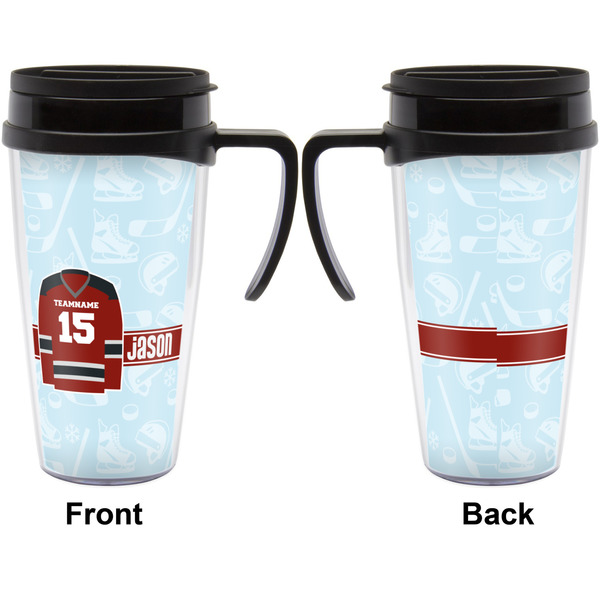 Hockey Travel Mug with Black Handle - Approval