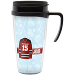 Hockey Acrylic Travel Mug with Handle (Personalized)
