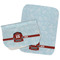 Hockey Burp Cloths - Fleece - Set of 2 w/ Name and Number