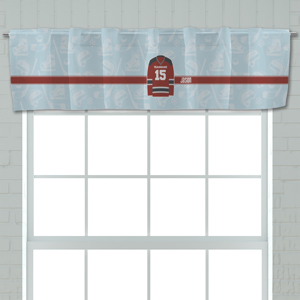 Hockey Valance - Closeup on window