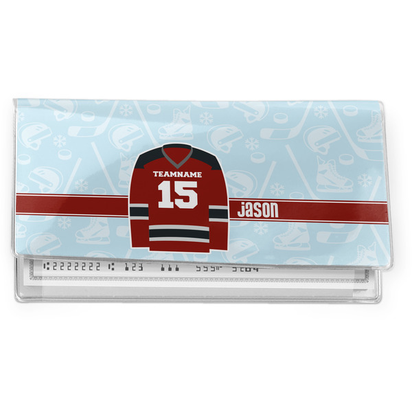 Custom Hockey Vinyl Checkbook Cover (Personalized)