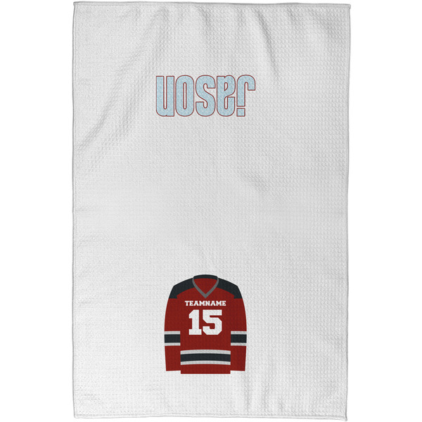 Hockey Waffle Towel - Partial Print - Approval Image