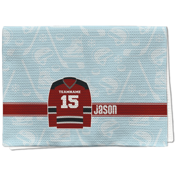 Custom Hockey Kitchen Towel - Waffle Weave - Full Color Print (Personalized)