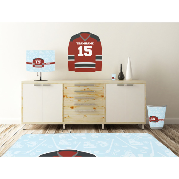 Hockey Wall Graphic Decal Wooden Desk