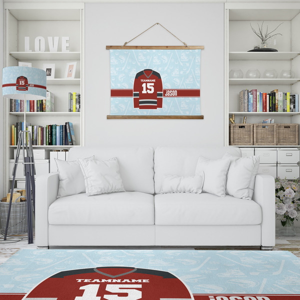 Hockey Wall Hanging Tapestry - IN CONTEXT