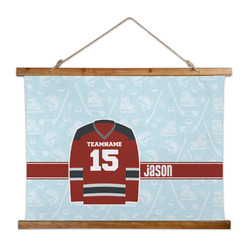 Hockey Wall Hanging Tapestry - Wide (Personalized)