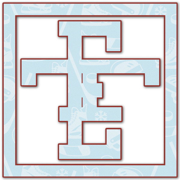 Custom Hockey Monogram Decal - Large (Personalized)