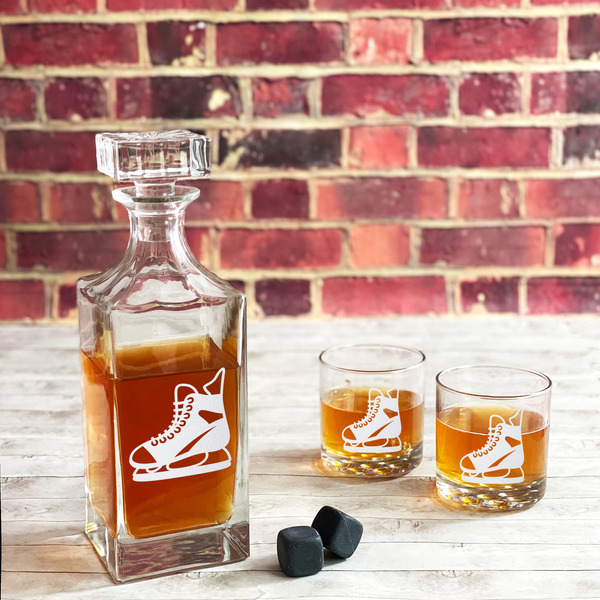 Hockey Whiskey Decanters - 30oz Square - LIFESTYLE