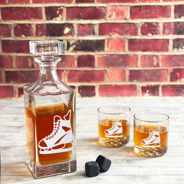 Hockey Whiskey Glass - In Context