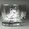 Hockey Whiskey Glasses Set of 4 - Engraved Front