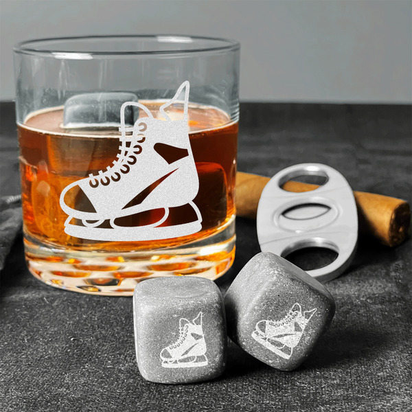 Hockey Whiskey Stones - Set of 3 - In Context