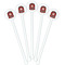 Hockey White Plastic 5.5" Stir Stick - Fan View