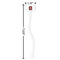 Hockey White Plastic 7" Stir Stick - Oval - Dimensions