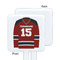 Hockey White Plastic Stir Stick - Single Sided - Square - Approval