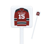Hockey Square Plastic Stir Sticks (Personalized)