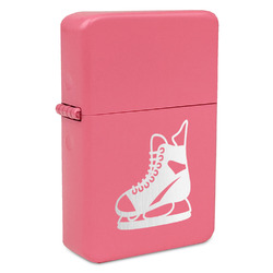 Hockey Windproof Lighter - Pink - Double Sided & Lid Engraved