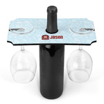 Hockey Wine Bottle & Glass Holder (Personalized)