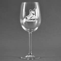 Hockey Wine Glass (Single) (Personalized)
