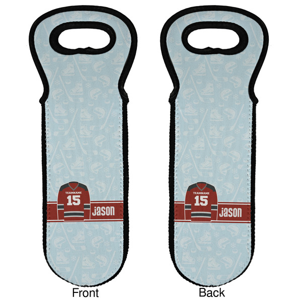 Hockey Wine Tote Front & Back