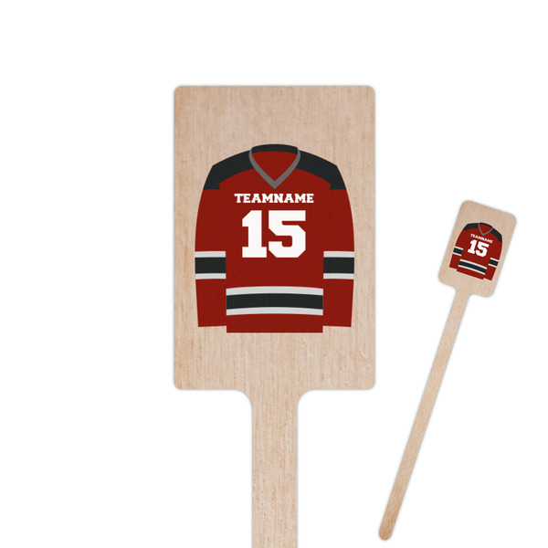 Custom Hockey Rectangle Wooden Stir Sticks (Personalized)