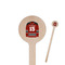 Hockey Wooden 7.5" Stir Stick - Round - Closeup